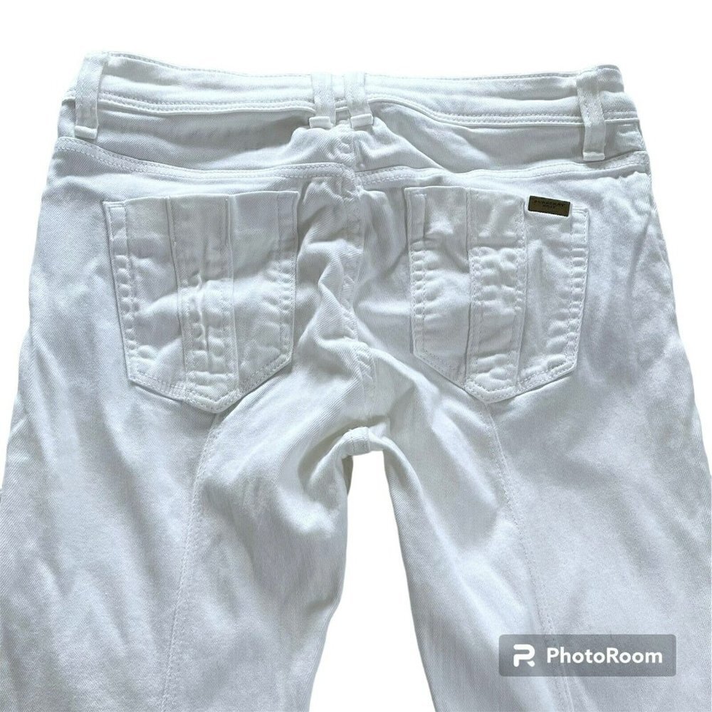BURBERRY BRIT Women's Sz 29  Westbourne Skinny Crop Pants in White - Picture 10 of 12